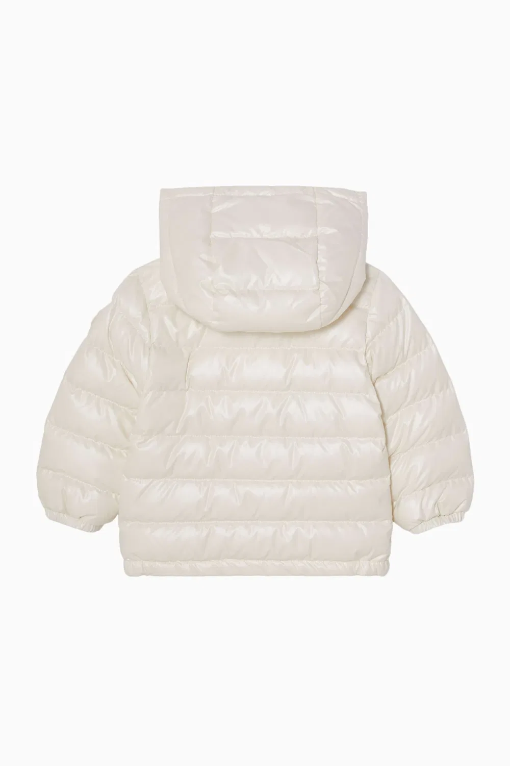 Куртка пуховая белая Moncler Enfant, белый — фото 2