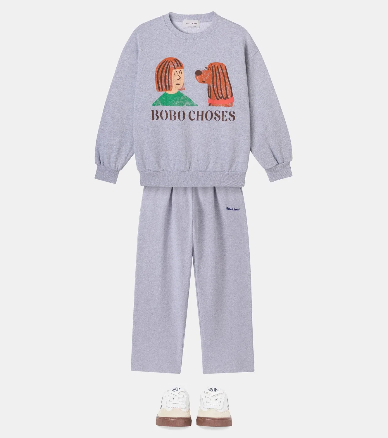 Свитшот из хлопка Bobo Choses, Heather Grey — фото 2