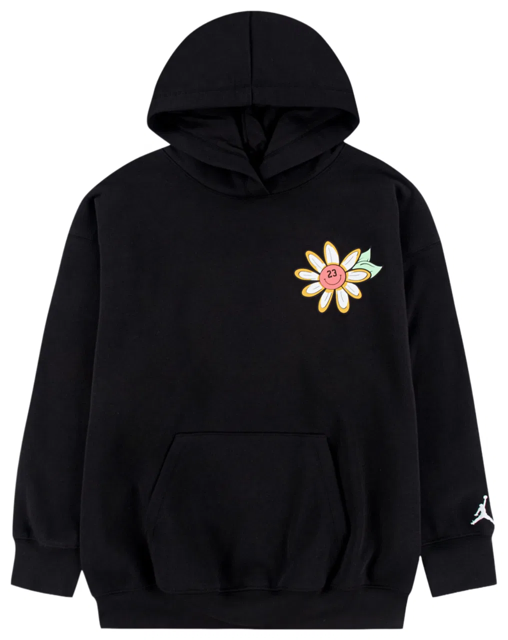 Худи для девочек с принтом Floral Flight Jordan, цвет Black/Pink Gaze