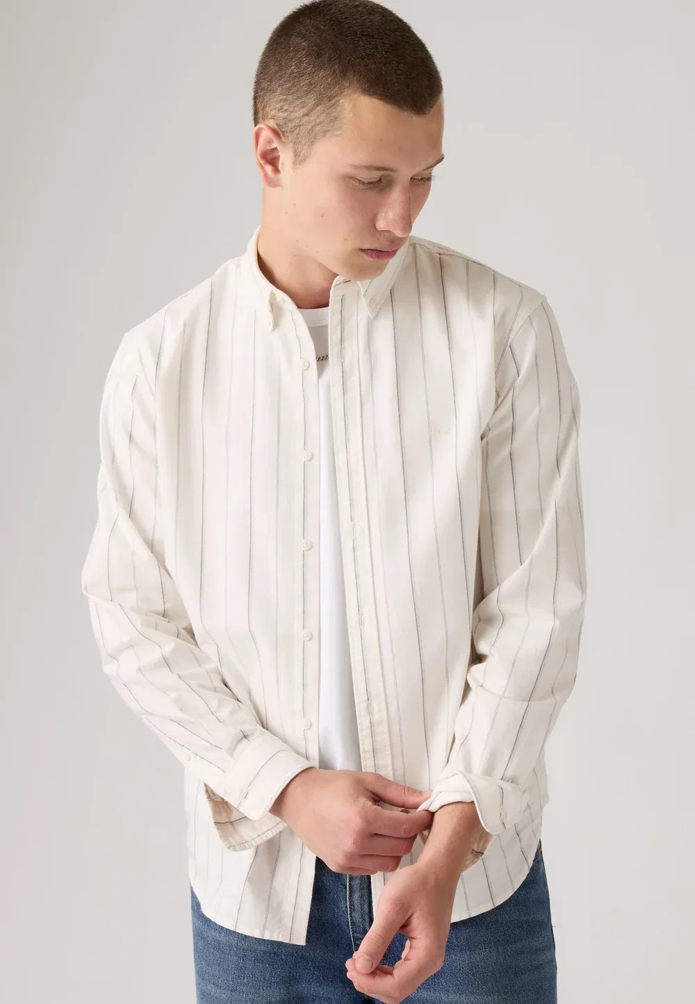 Настоящая рубашка на пуговицах Levi'S, Oisin Stripe Cloud Dancer — фото 3