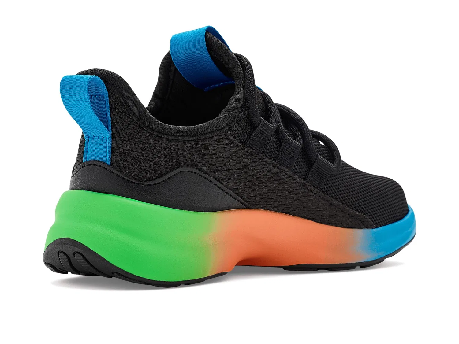 Кроссовки Lite Racer Adapt 8.0 (для маленьких и больших детей) Adidas Kids, Black/Screaming Green/Semi Solar Orange — фото 4