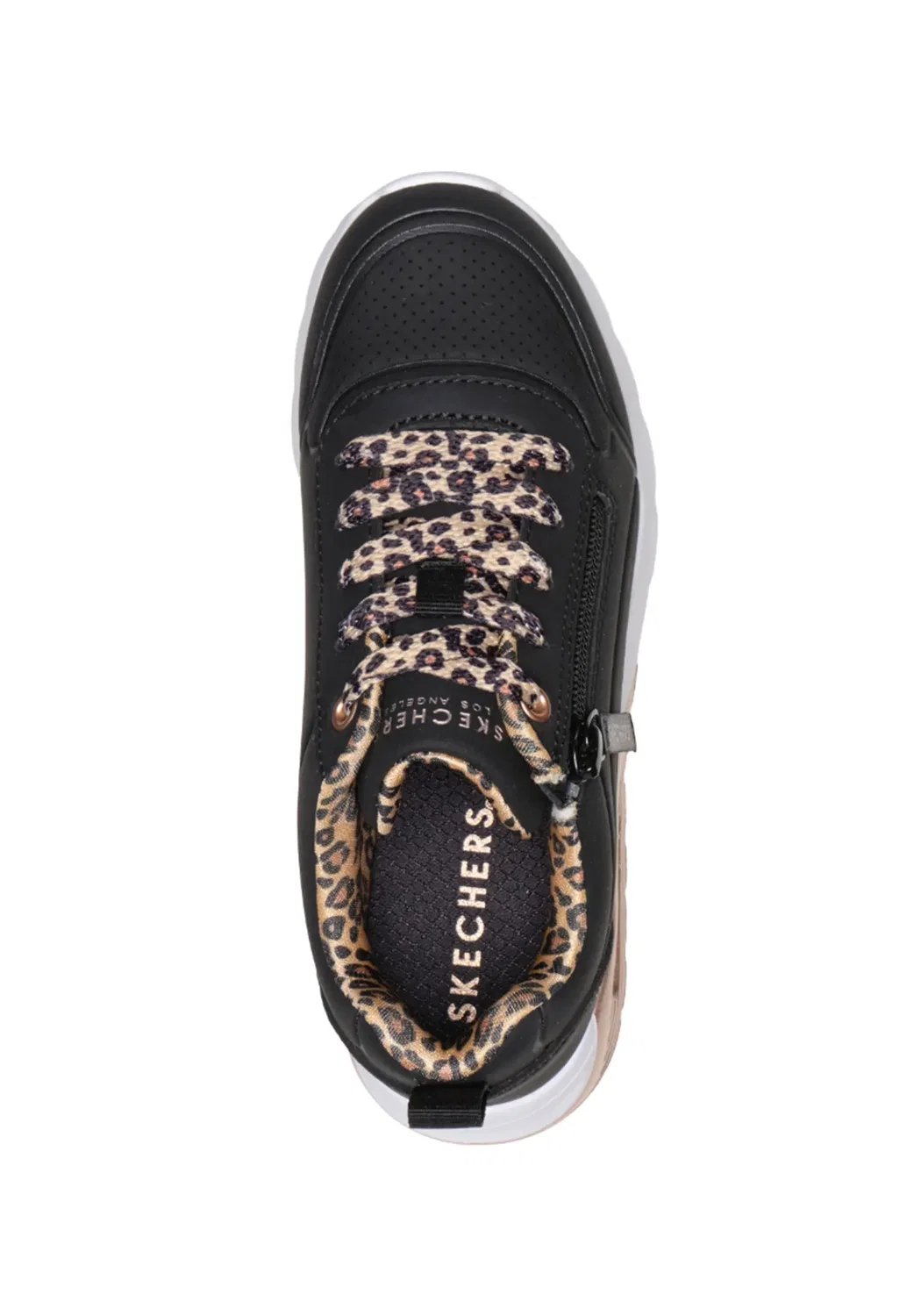 Кроссовки низкие с леопардовым принтом UNO Lite 2.0 Skechers, черный — фото 2