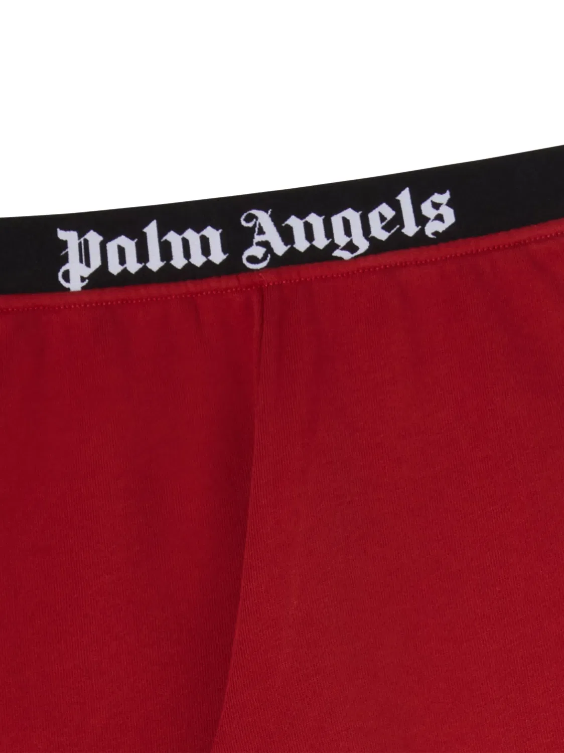 Хлопковые брюки с логотипом на поясе Palm Angels, красный — фото 2