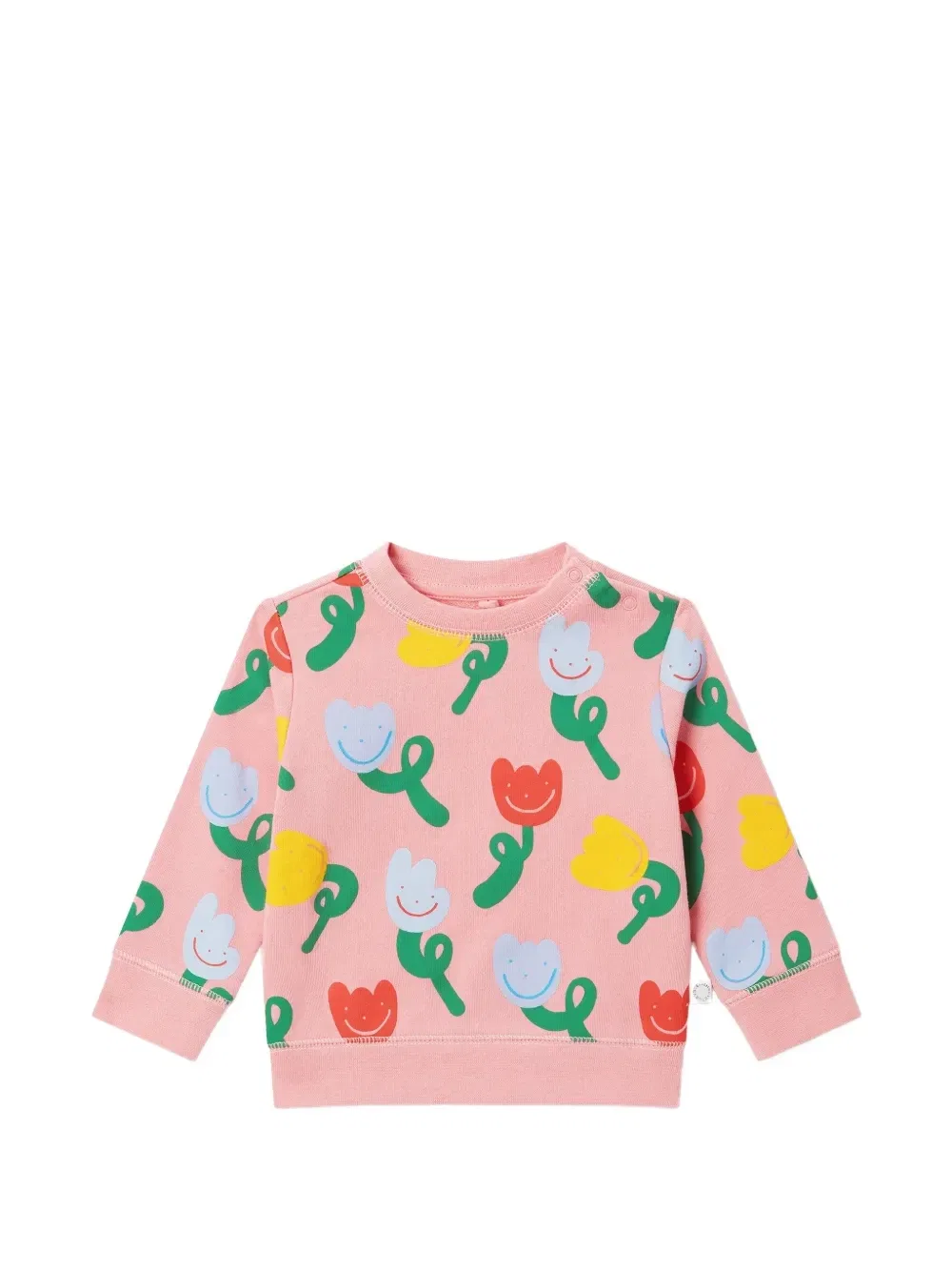 Свитшот с цветочным принтом Stella McCartney Kids, розовый