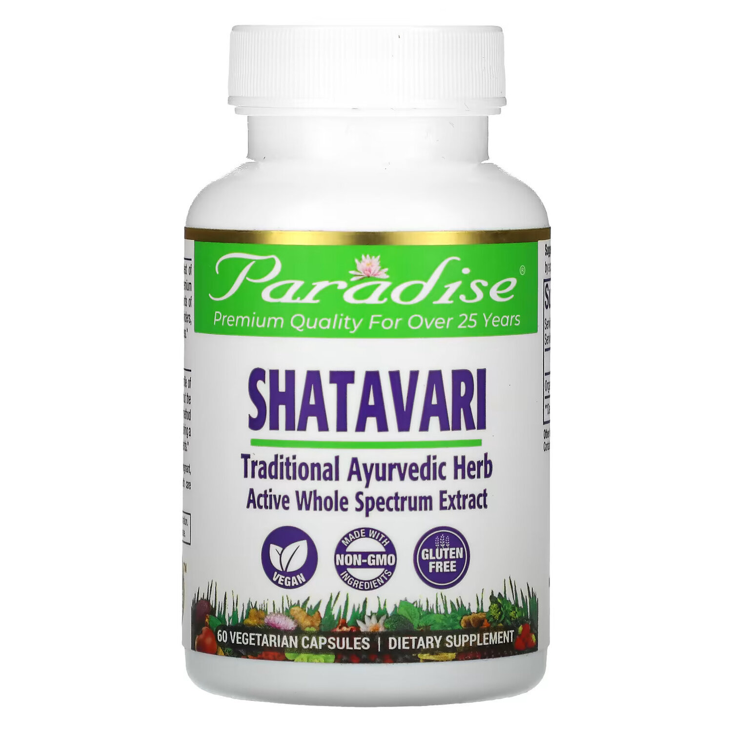 

Paradise Herbs, Шатавари, 60 растительных капсул
