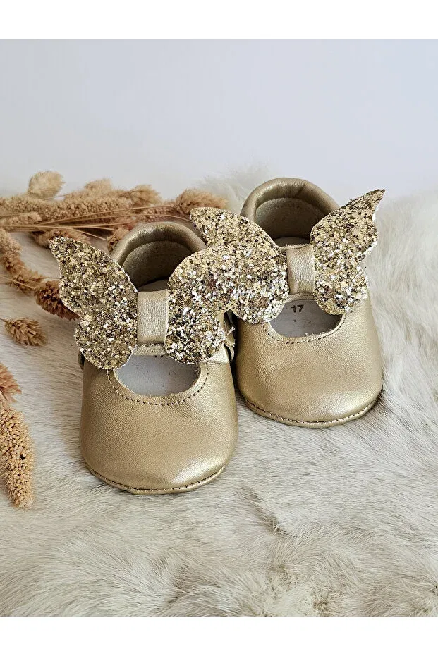 Детские туфли-лоферы из натуральной кожи Alice platinum gold, Hodore, Platinum Gold — фото 4