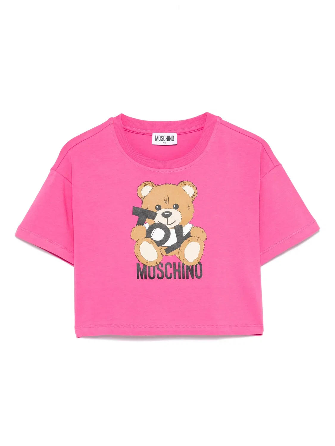 Moschino Футболка из розового хлопка с эластаном