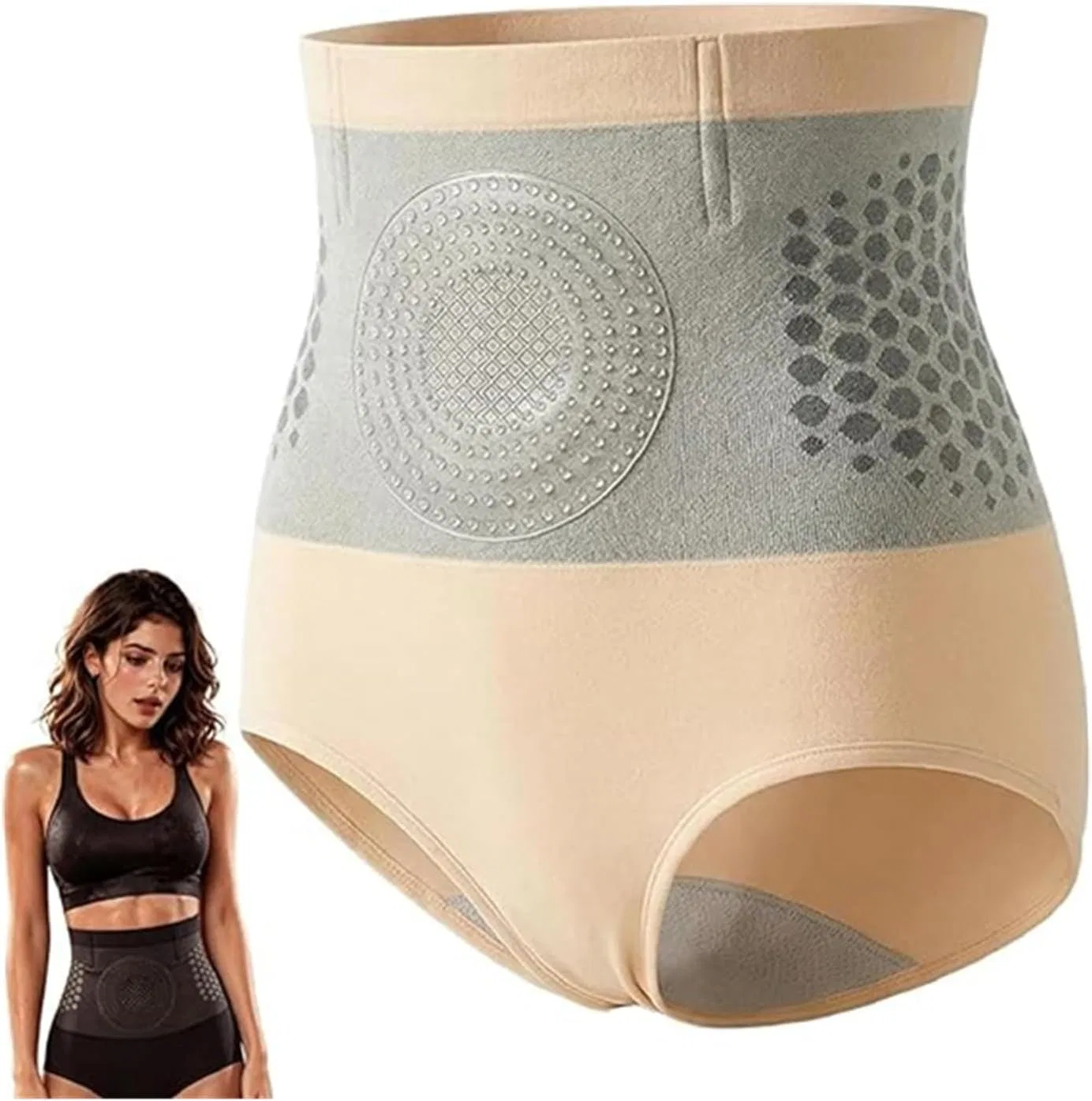 Термогенные шорты для похудения с высокой талией, Beige Generic