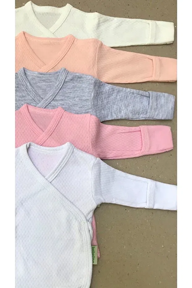Детское боди-комбинезон с длинным рукавом Bebedino, Cream Salmon Gray Pink White — фото 3