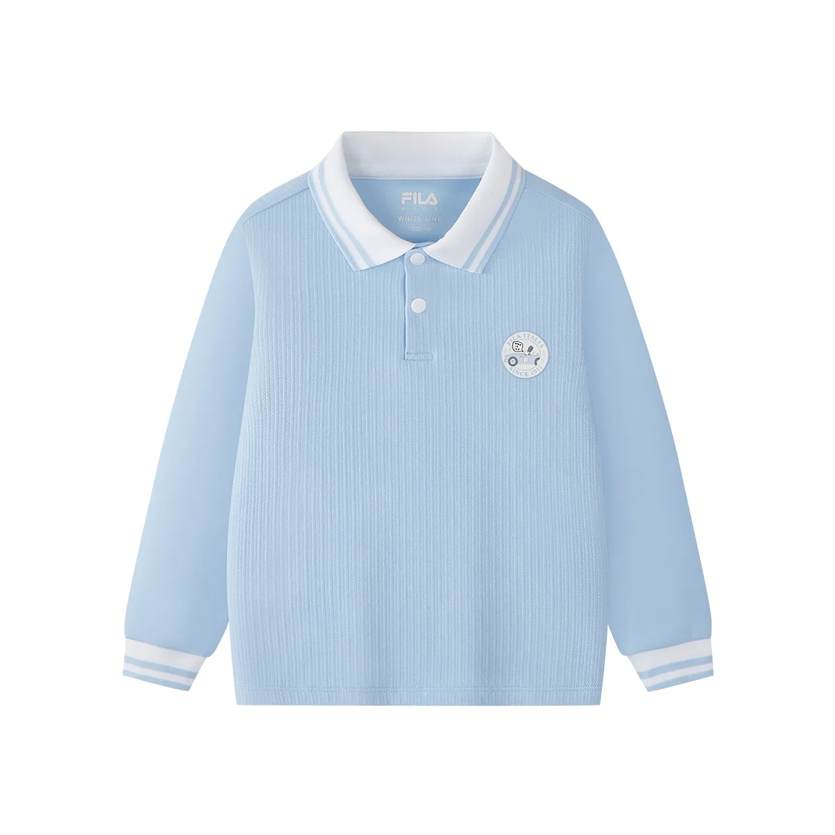 Детское поло с воротником Light Pale Blue FILA KIDS