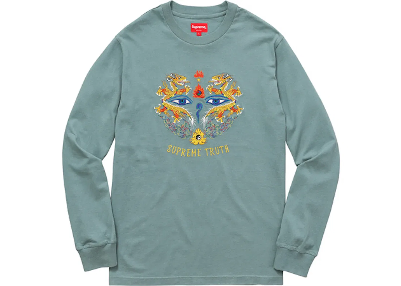 Мужская футболка с длинным рукавом Supreme Supreme Truth Long Sleeve Tee, Slate