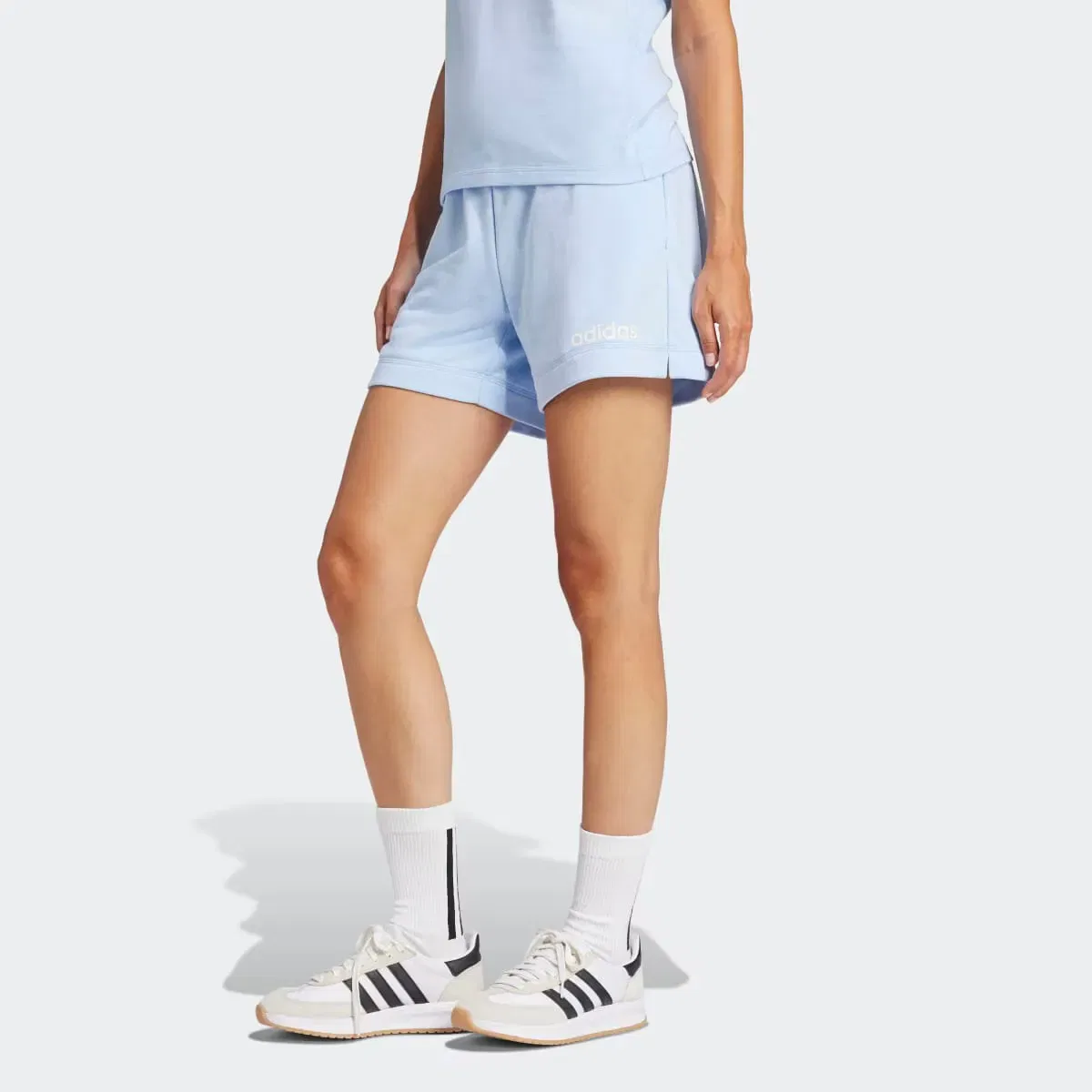 Женские шорты из французского флиса adidas, Azul