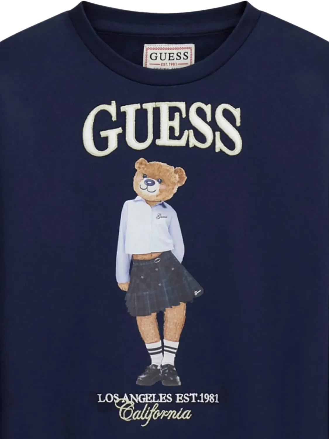 Свитер с принтом Guess Kids, синий — фото 4