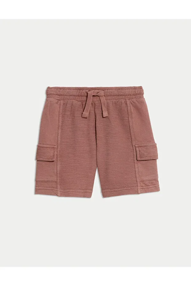 Детские шорты-карго для мальчиков хлопковые Pure Cotton Cargo Shorts Marks & Spencer, Brown
