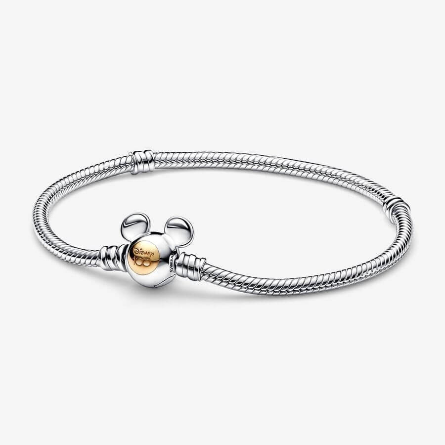 

Браслет Pandora x Disney 100th Anniversary Moments Snake Chain, серебро/золото