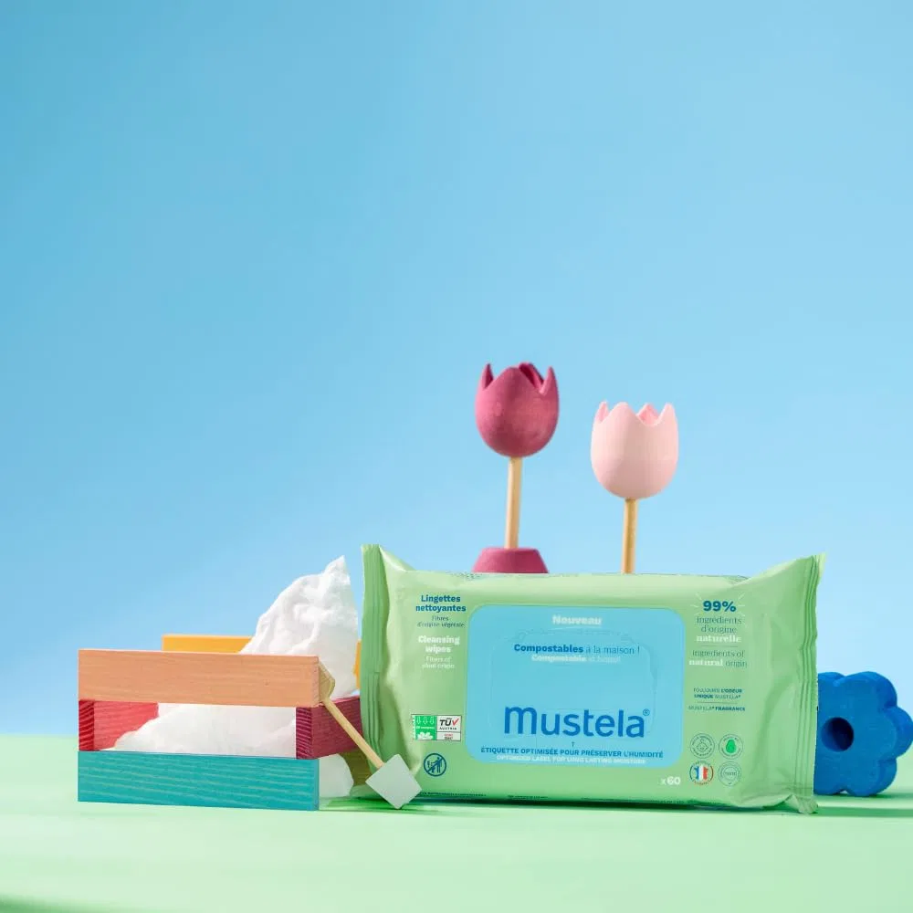 Компостируемые салфетки Mustela с ароматом, 60 шт. Mustela — фото 4