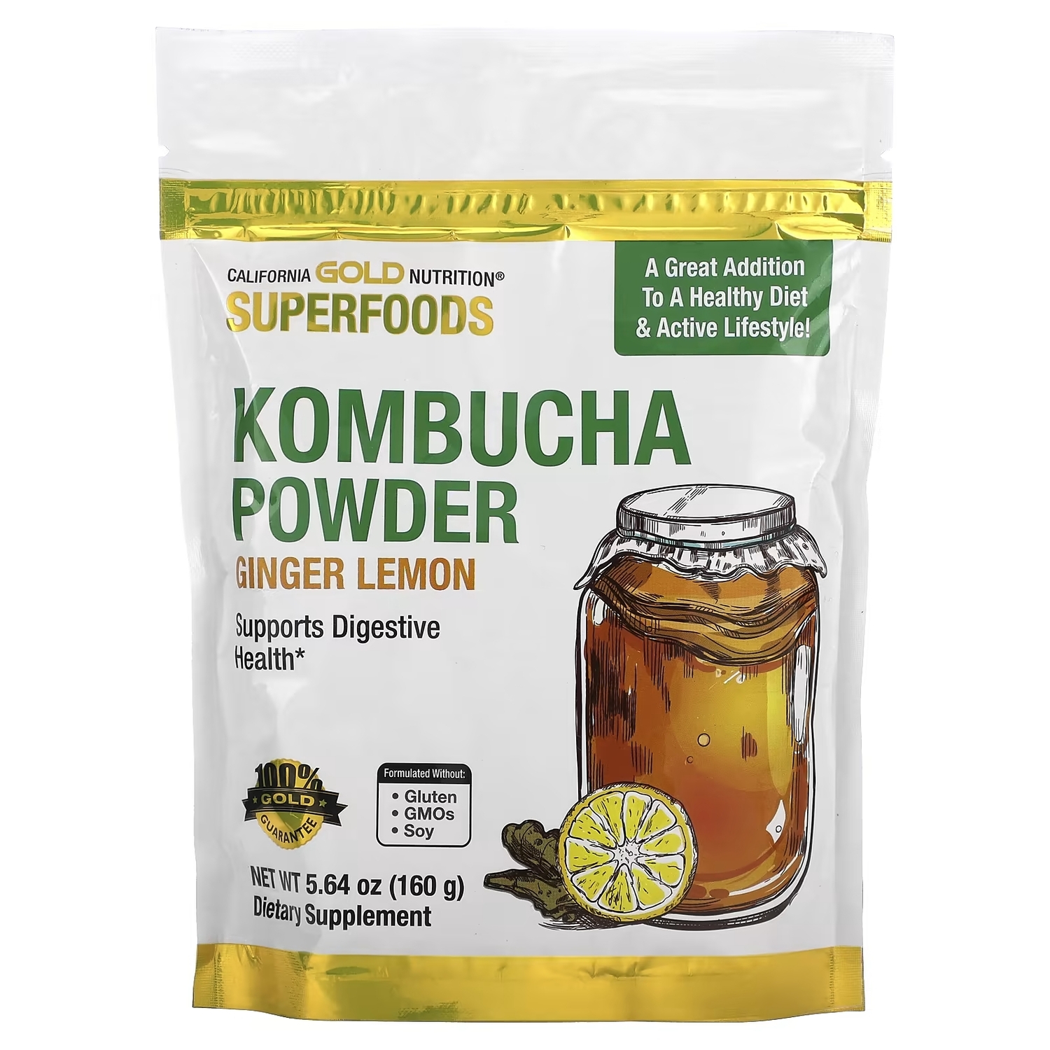 

Порошок Чайного Гриба California Gold Nutrition SUPERFOODS, 160 г