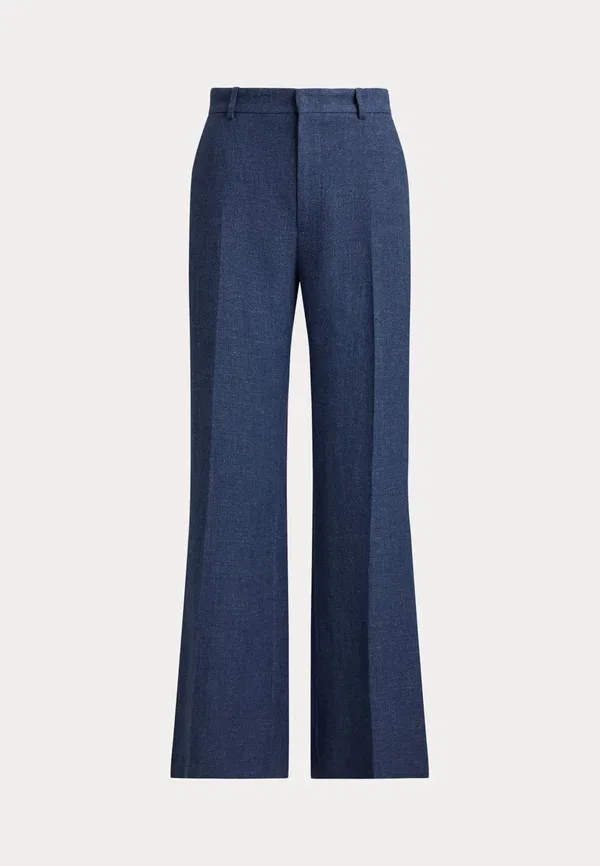 Брюки льняные из смесовой ткани beaton pant, Polo Ralph Lauren Melange, синий — фото 4