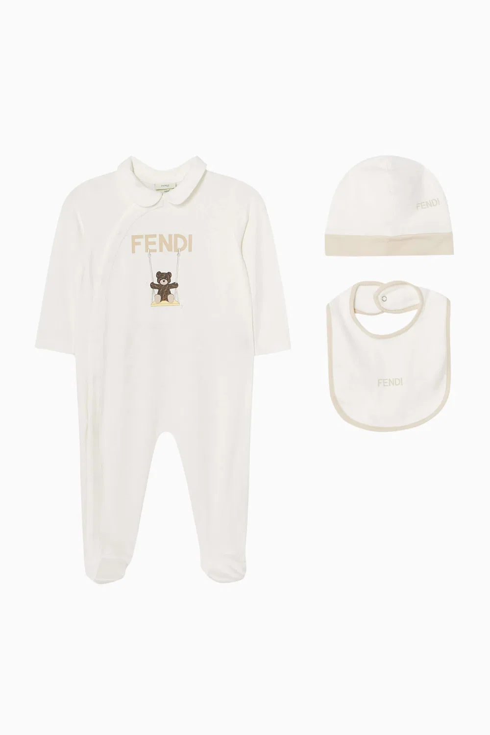 Комплект из трех предметов Fendi, белый