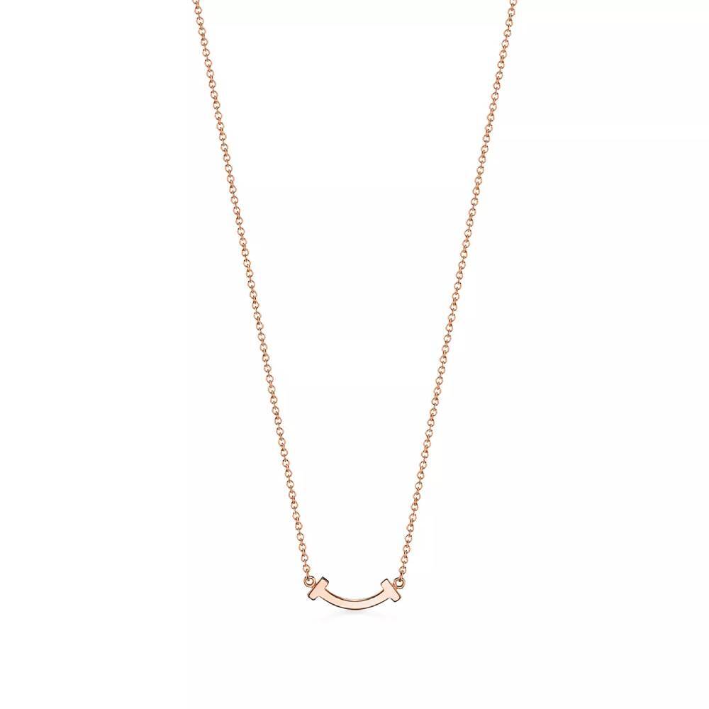Кулон с цепочкой Tiffany & Co. Smile, розовое золото с бриллиантами — фото 2