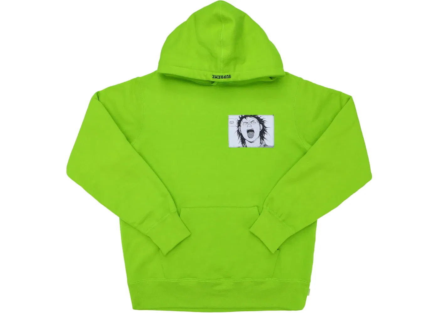 Мужской худи с принтом Supreme AKIRA Patches Supreme, Lime
