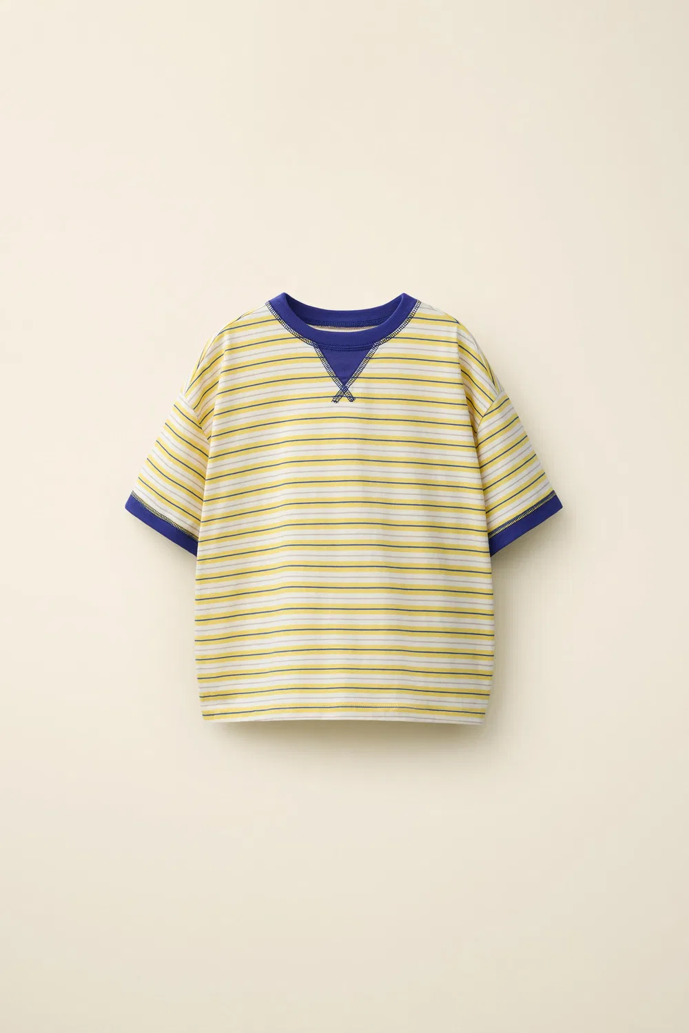 Футболка с контрастной строчкой, созданная в сотрудничестве Caramel London и Zara, Light Yellow