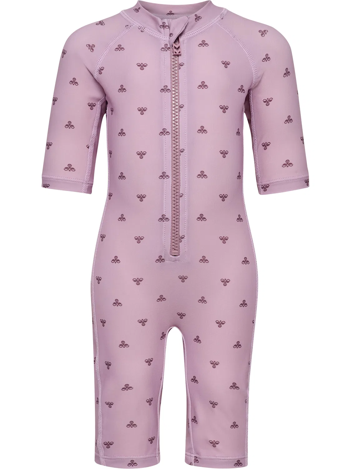 Детский купальник с длинным рукавом Hmlmini Bee Aop Swimsuit 3/4 Sl Hummel, Grauviolett — фото 2