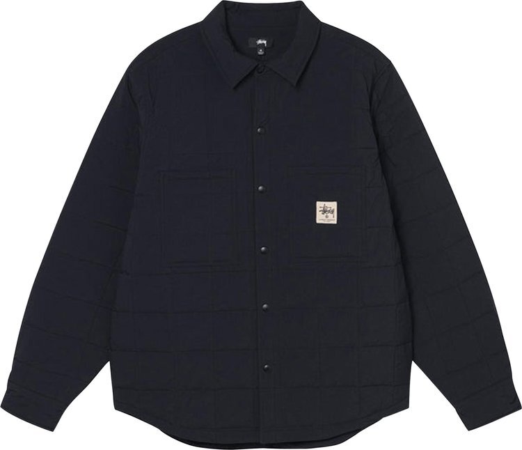 

Рубашка Stussy Quilted Fatigue Shirt 'Black', черный