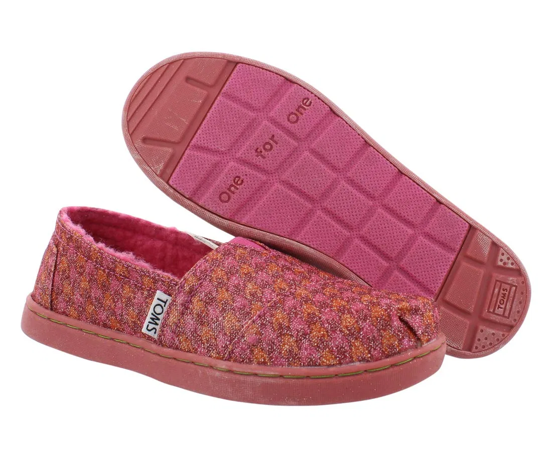 Детские туфли для девочек с принтом TOMS, Red — фото 4