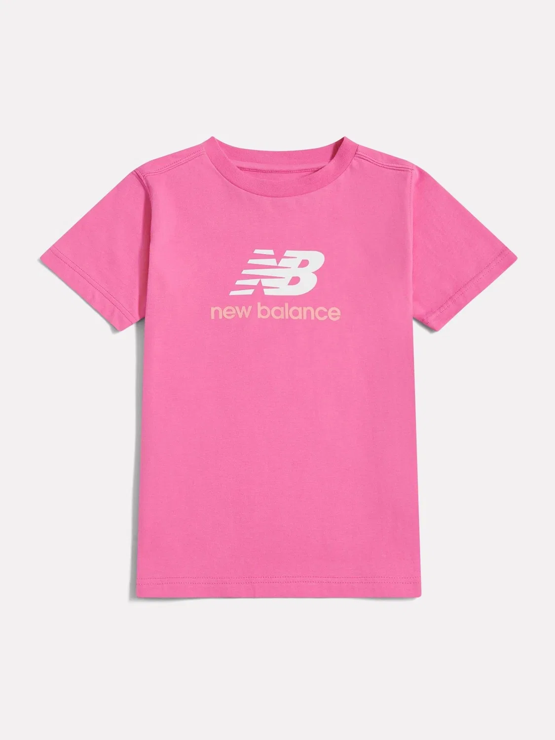 Футболка с логотипом New Balance Stacked Logo, розовая