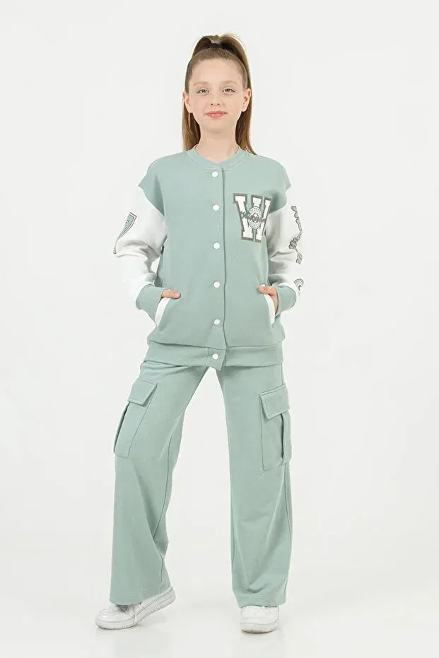 Детский кардиган для девочек с длинным рукавом College Cardigan Dmb Boys & Girls, Mint — фото 2