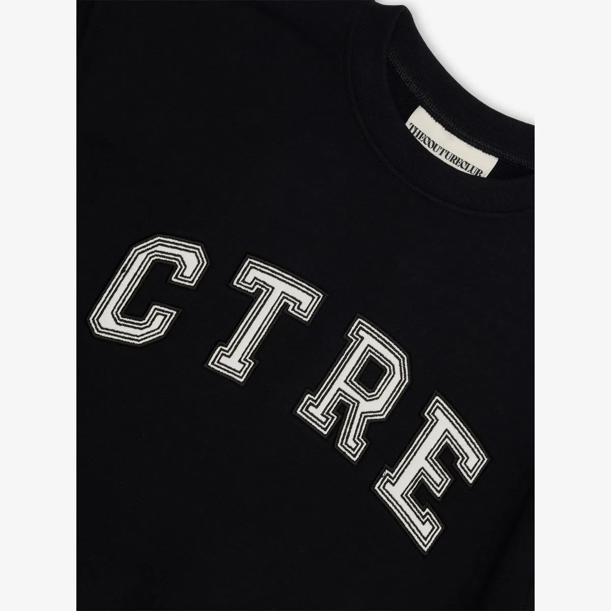 Толстовка из хлопковой смеси с вышитым логотипом Ctre, возраст 1-10 лет The Couture Club, черный — фото 2