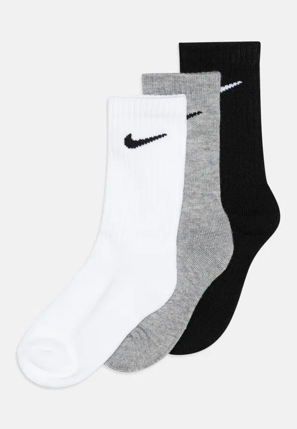 Носки дышащие Basic crew unisex 3 pack Nike Sportswear белый, темно-серый меланж