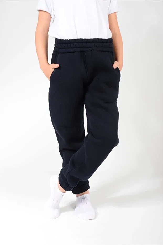 Детские спортивные штаны для девочек с начесом Kidspitircik, Navy Blue