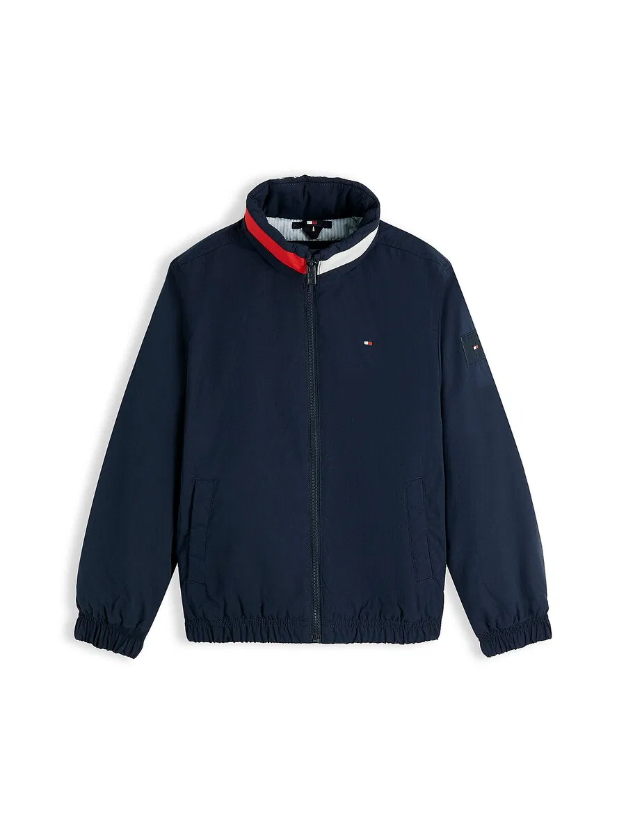 Куртка TOMMY HILFIGER для межсезонья, модель «Essential», темно-синего цвета