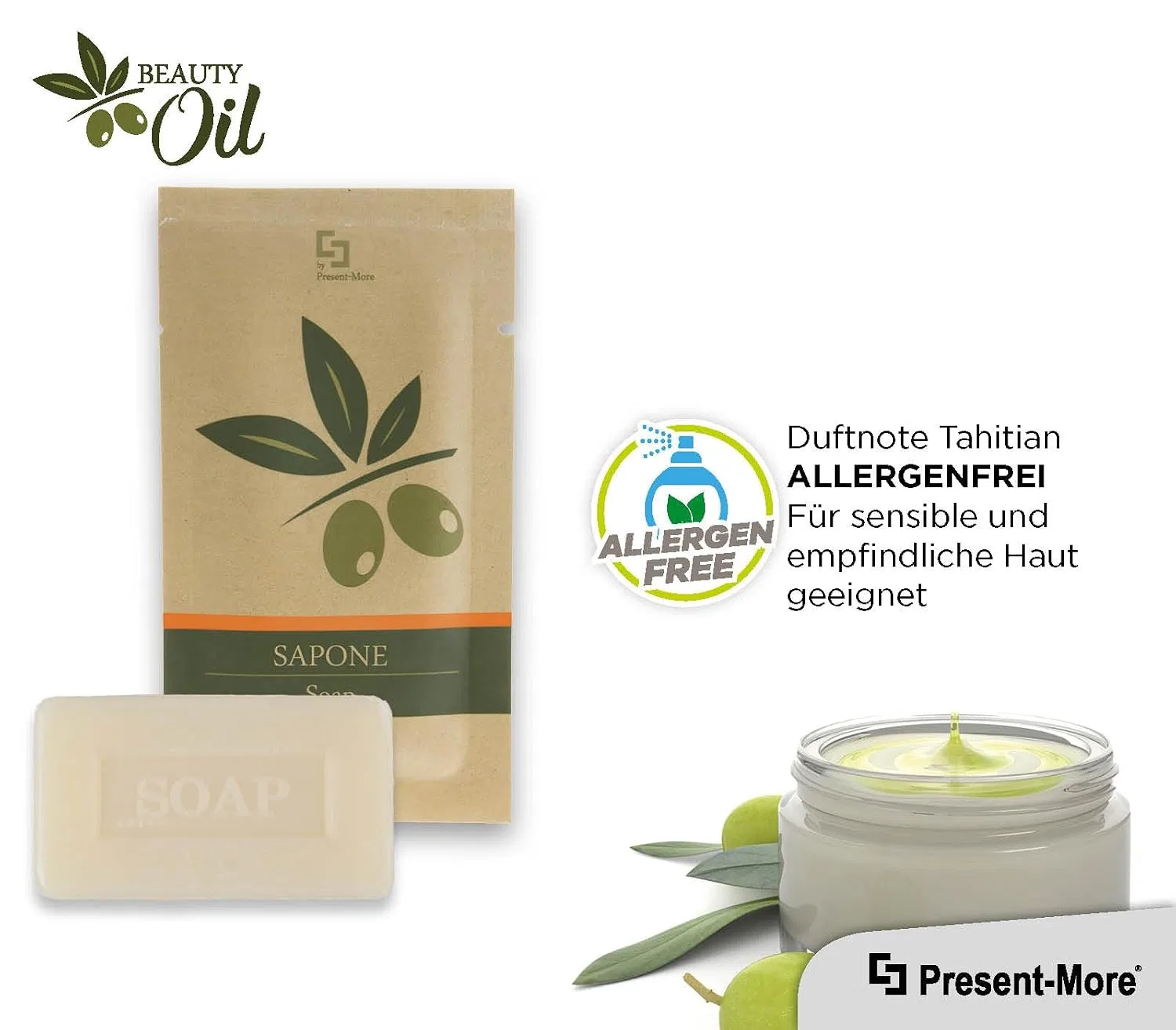 Мыло ручной работы Beauty Oil, PRESENT-MORE, набор 250 шт по 15 г, Кокос — фото 3