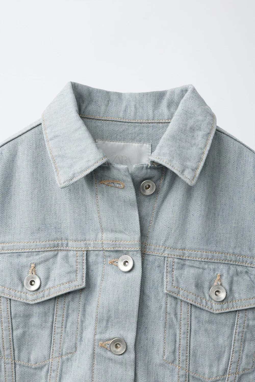 Джинсовая куртка ZARA, Light blue — фото 3