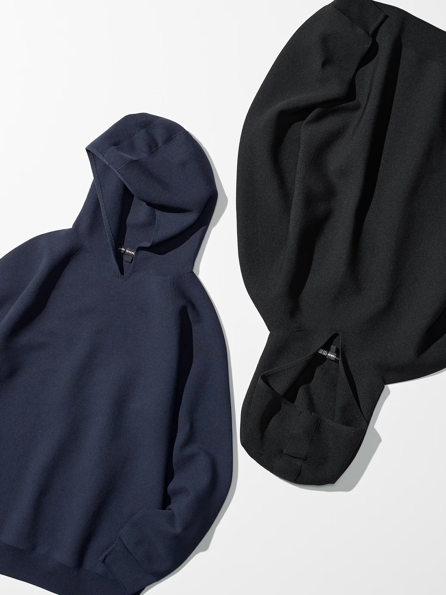 3D трикотажный пуловер с капюшоном Uniqlo, 69 темно-синий — фото 4
