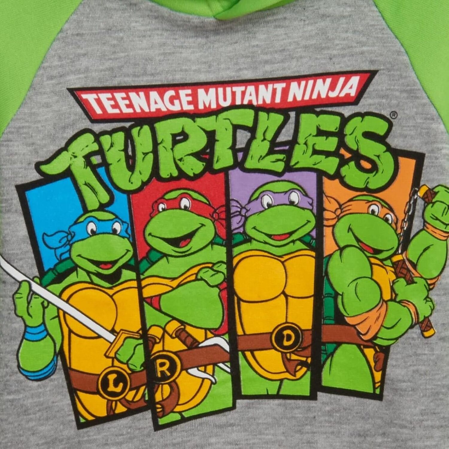 Худи Teenage Mutant Ninja Turtles Fleece, Toddler To Big Kid Sizes (2T - 18-20), серый — фото 4