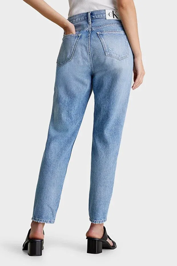 Женские джинсы скинни с потертостями Calvin Klein, Light Blue — фото 3
