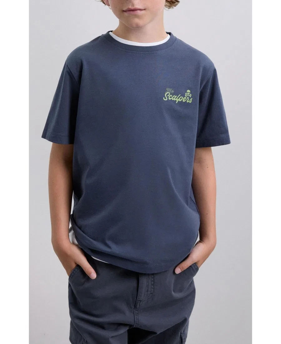 Футболка с принтом Kids Journeytee Scalpers, Dark Blue — фото 3