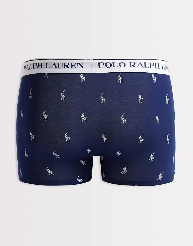 Боксеры-брифы с логотипом по всей поверхности 3 шт Polo Ralph Lauren, фиолетовый — фото 3
