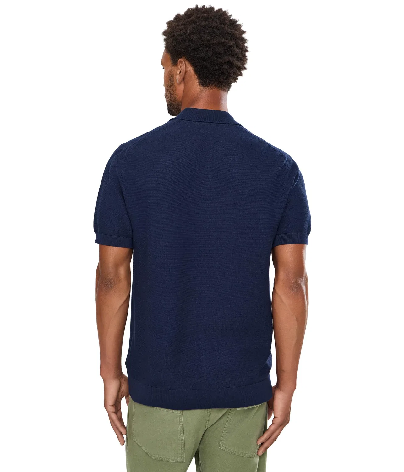 Классическая вязаная рубашка-поло Lacoste, Navy Blue — фото 4