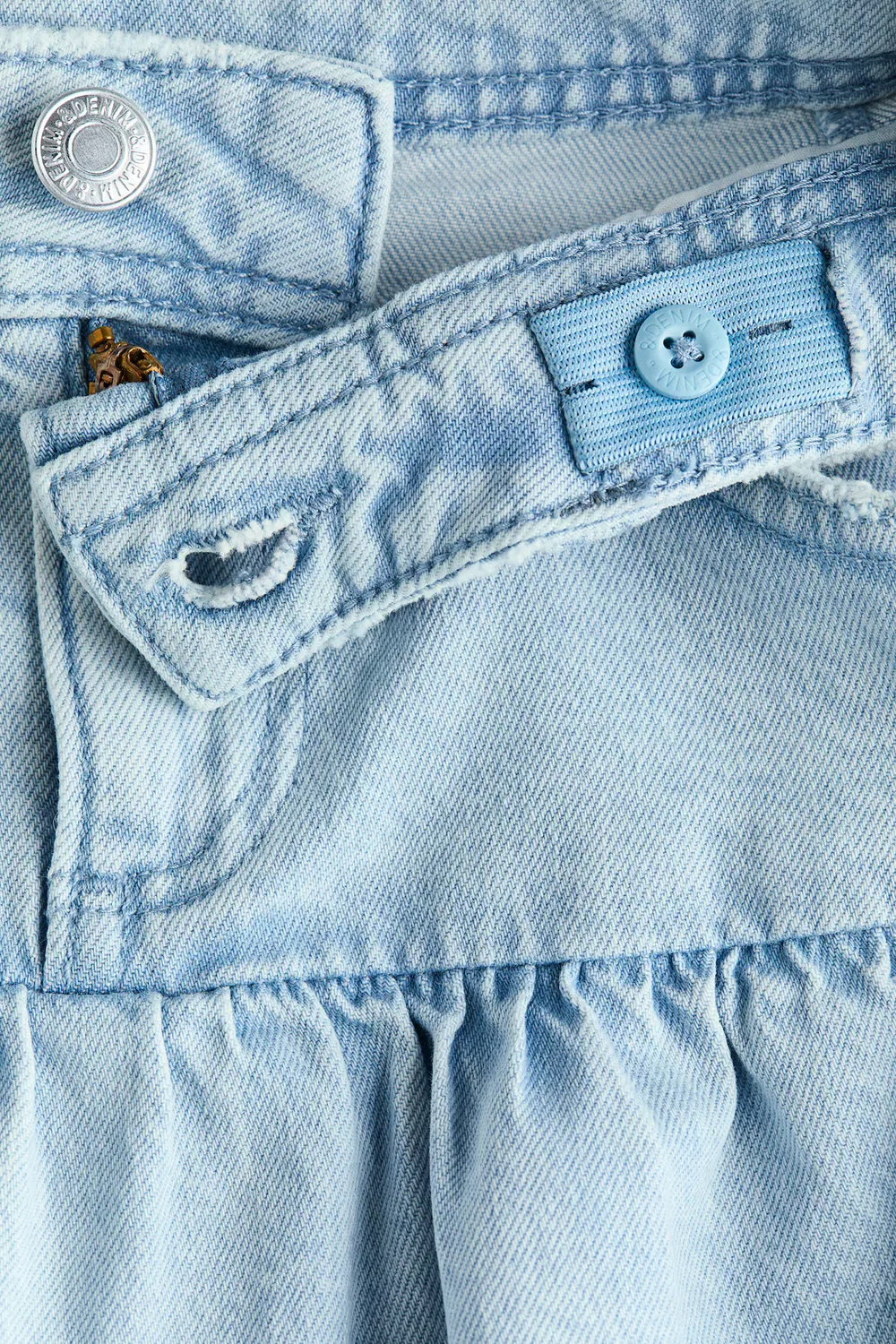 Джинсовая юбка с оборками H&M, Helles Denimblau — фото 2