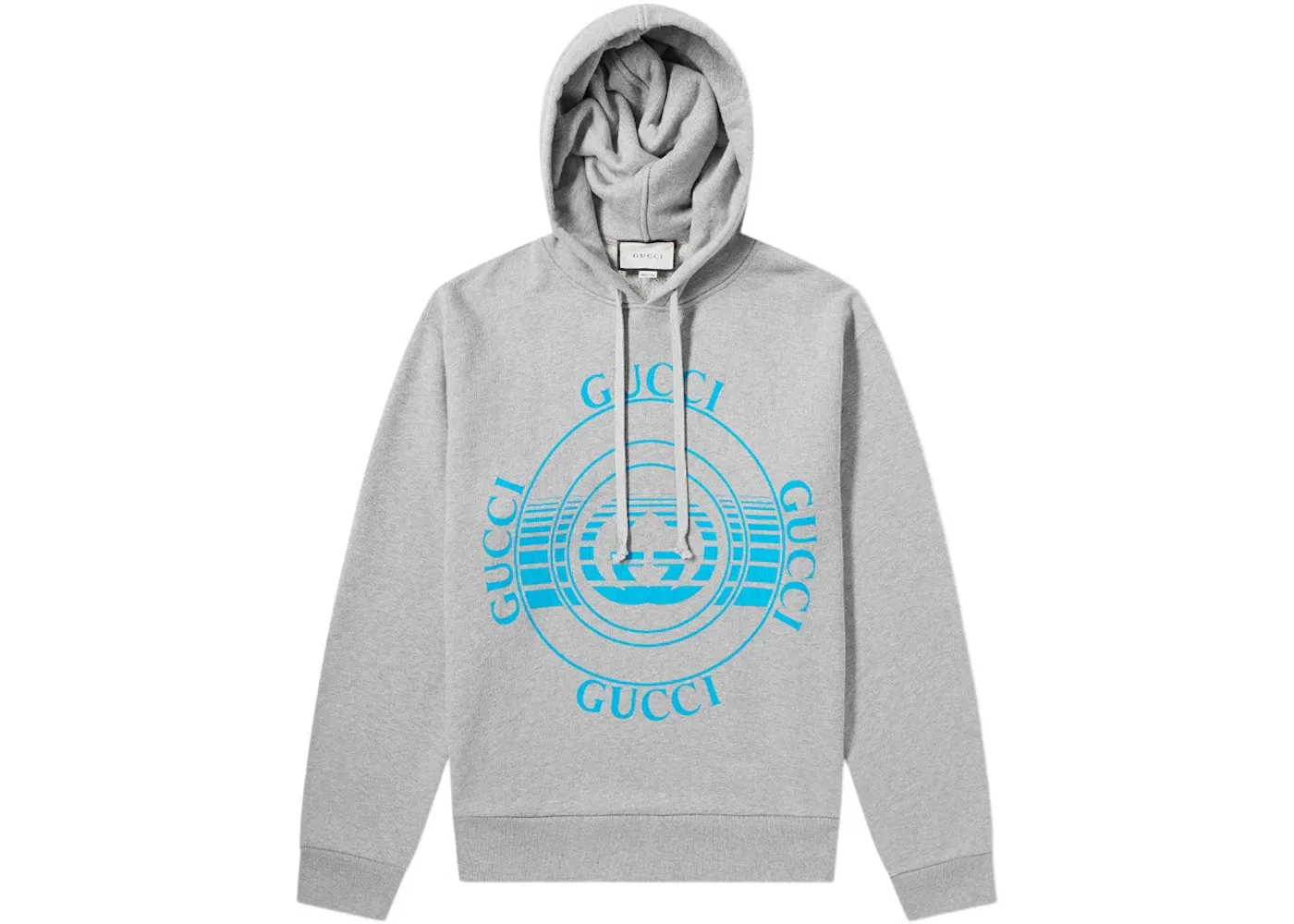 Мужской пуловер с принтом Record Print Gucci, Серо-Голубой