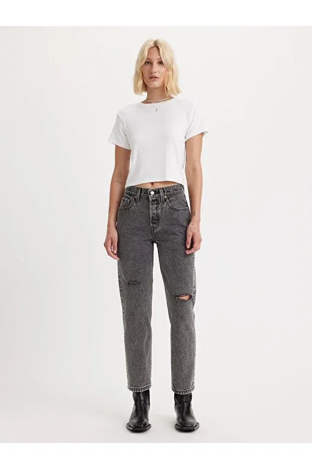 Женские джинсы кроп из денима 501 crop local tr Levi'S, Blacks