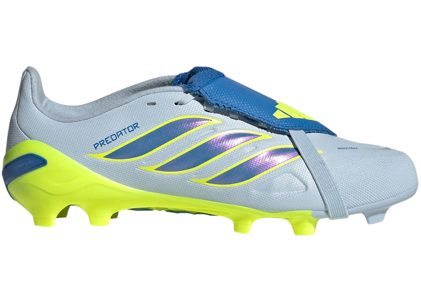 Детские бутсы с откидным язычком Adidas Predator League Fold-Over Tongue FG, Crystal Sky/Ray Blue/Team Solar Yellow 2