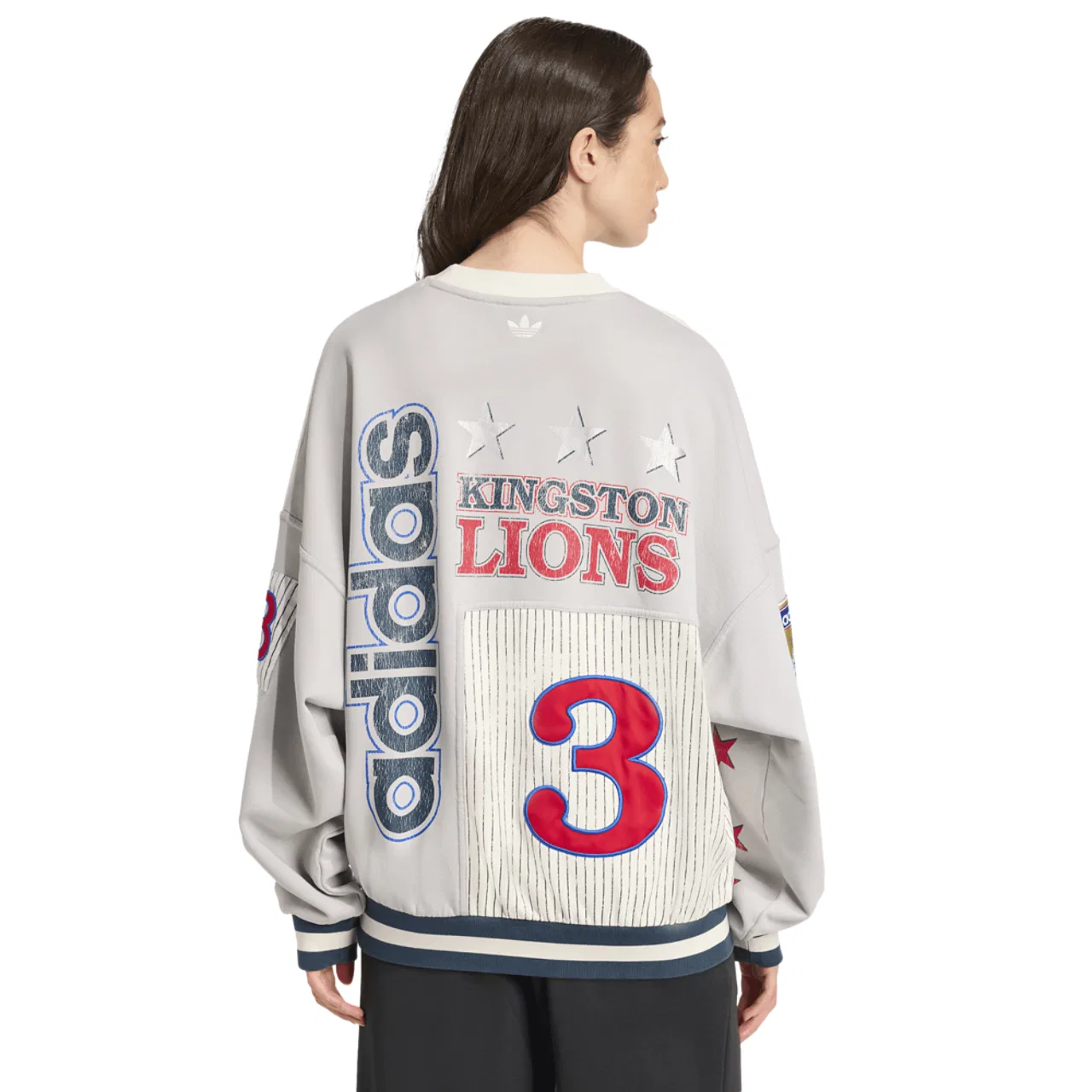 Женская толстовка Baseball Crew Adidas, цвет Cloud White/Grey — фото 2