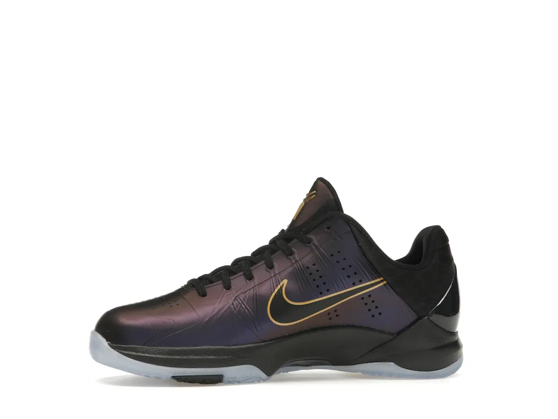 Детские кроссовки для баскетбола с высокой производительностью Nike Kobe 5, Eggplant/Black/Metallic Gold — фото 3