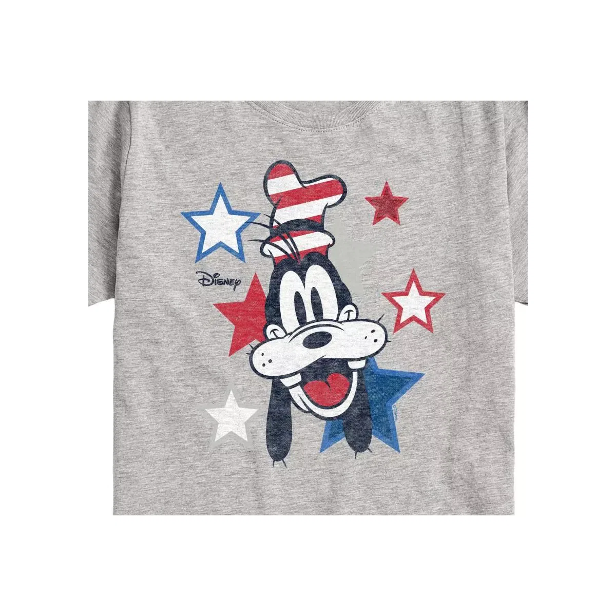 Детская футболка с коротким рукавом с принтом Americana Goofy Disney, Heather Grey — фото 2